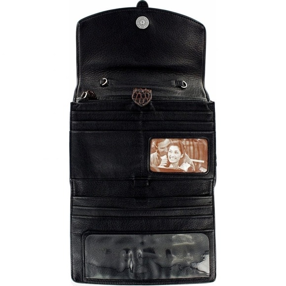 Brighton Black and Brown Crossbody Bag - Picture 6 of 7